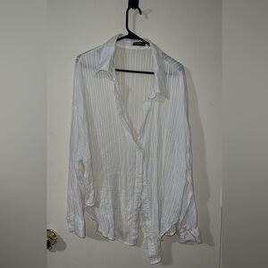 Shein sheer button down